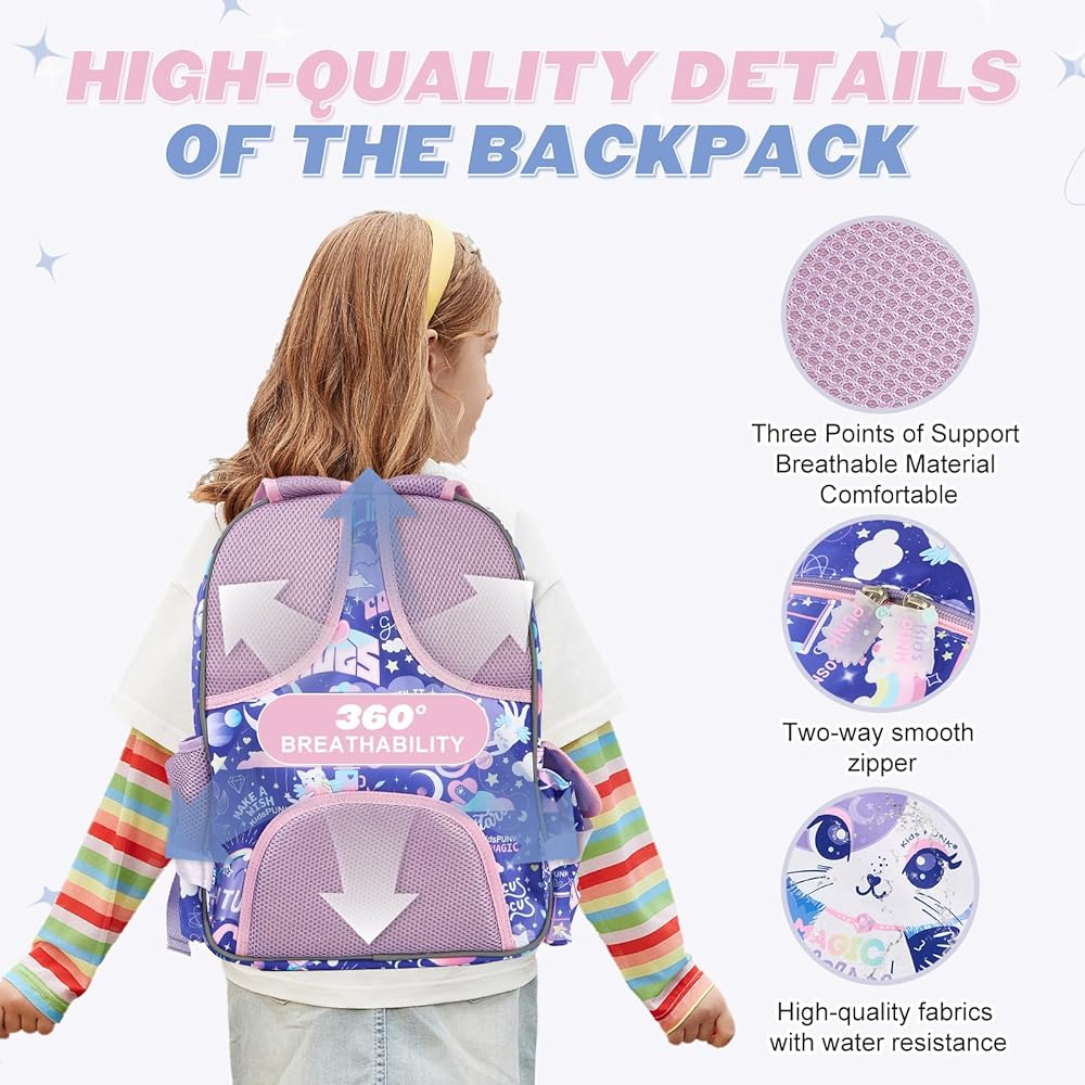 Amazon.com | 16 Inch Girls Backpack with Lunch Box and